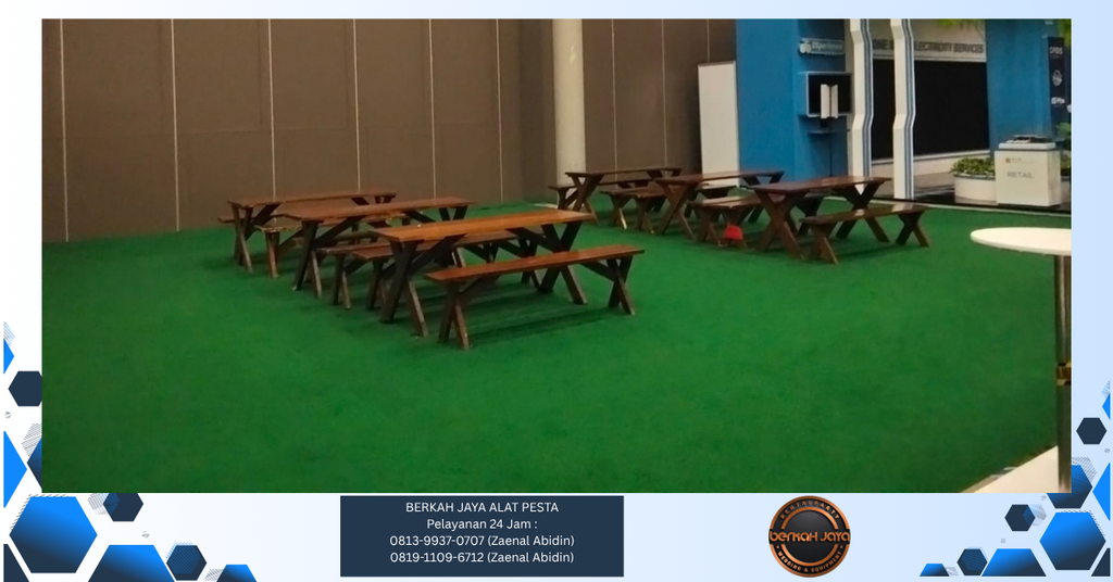Sewa Meja Bangku Taman Karpet Jakarta Selatan 081399370707