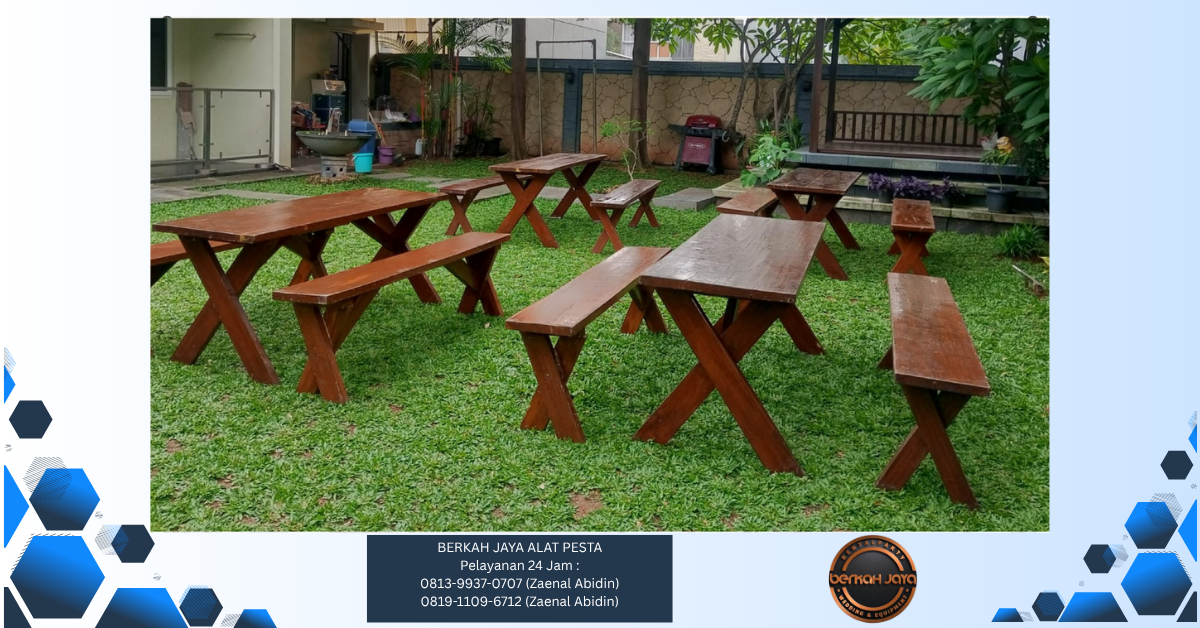Sewa Meja Bangku Taman Karpet Jakarta Selatan 081399370707