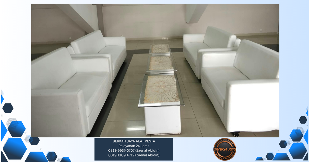 Sewa Sofa Double Seater Putih Jakarta Selatan 081399370707