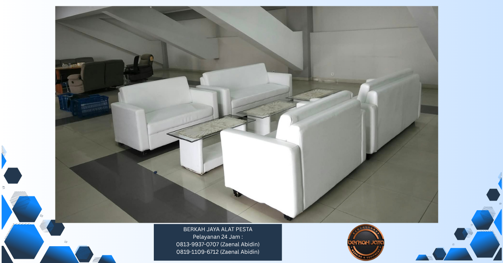 Sewa Sofa Double Seater Putih Jakarta Selatan 081399370707