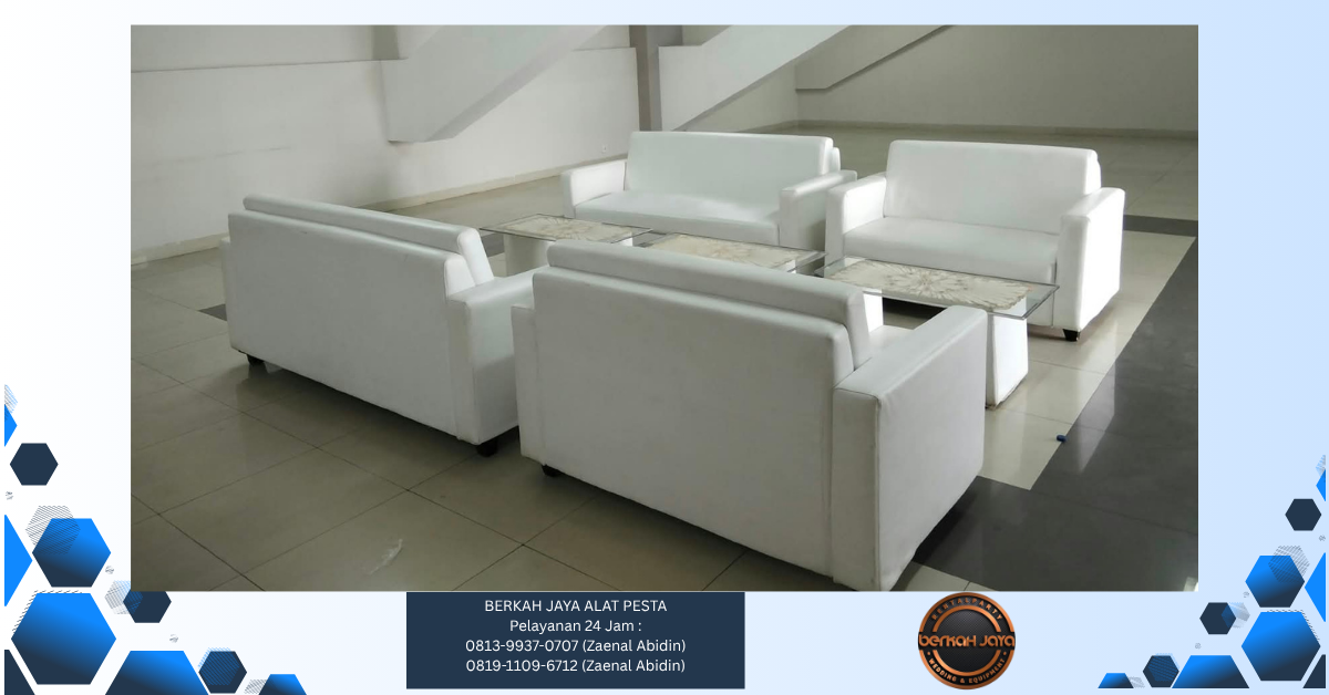 Sewa Sofa Double Seater Putih Jakarta Selatan 081399370707