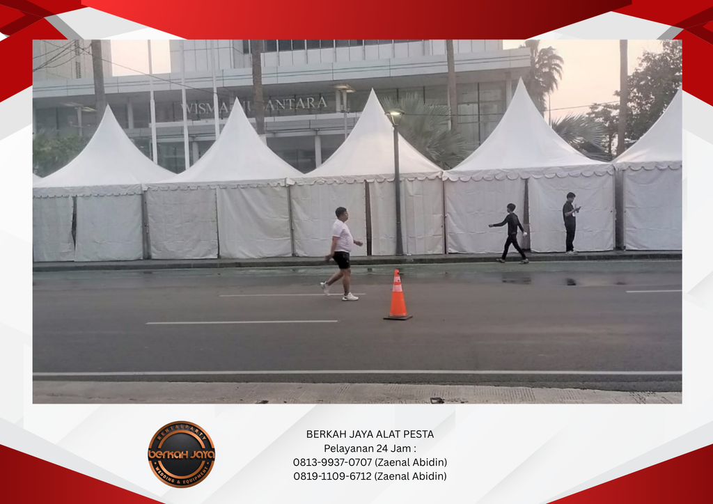 Jasa Sewa Tenda Sarnafil Kerucut Daerah Jakarta Pusat 081399370707