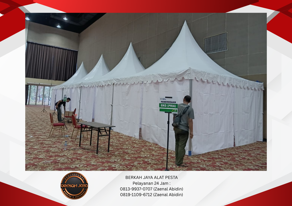 Jasa Sewa Tenda Sarnafil Kerucut Daerah Jakarta Pusat 081399370707