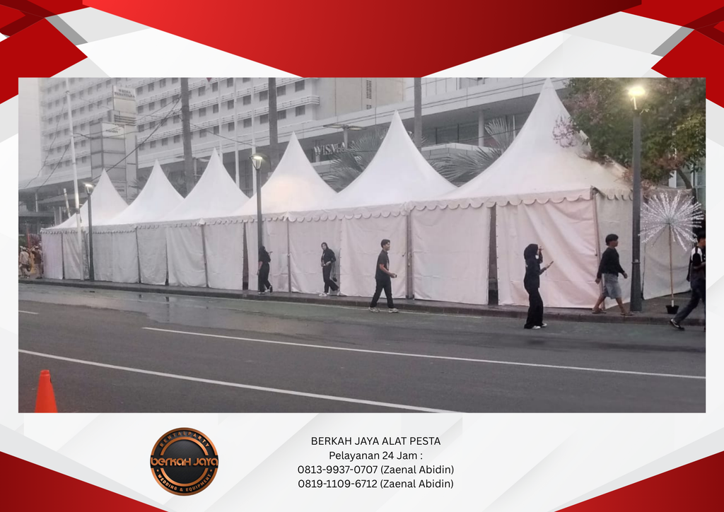Jasa Sewa Tenda Sarnafil Kerucut Daerah Jakarta Pusat 081399370707