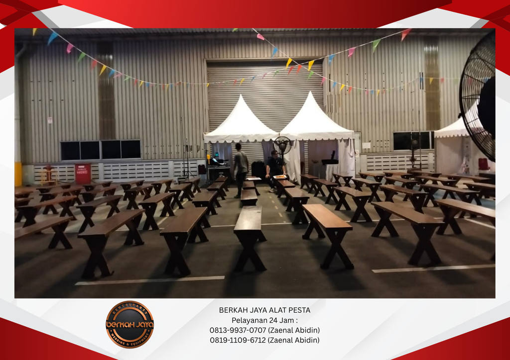 Rental Meja Kursi Taman Tenda Sarnafil Jakarta Selatan 081399370707