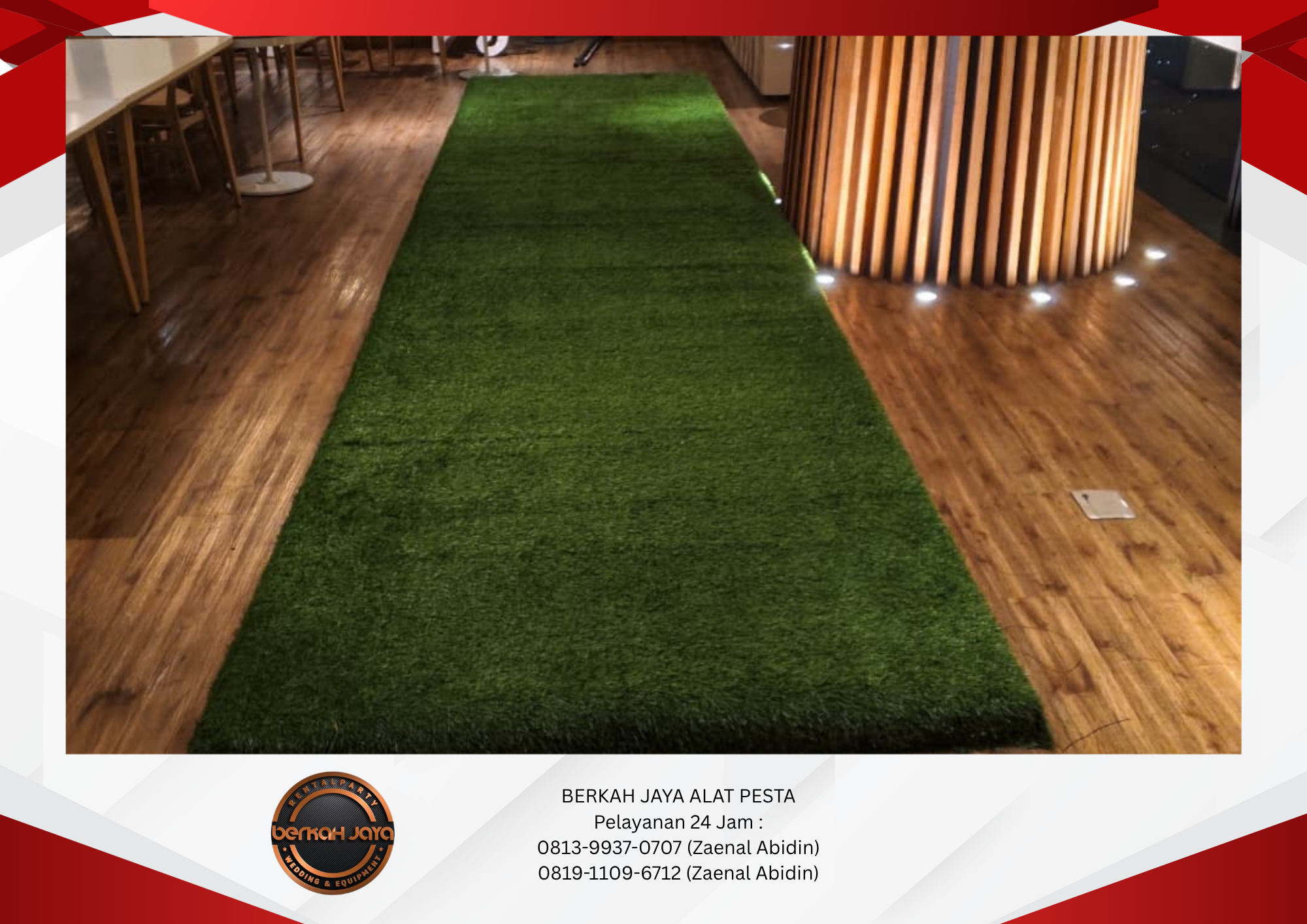 Rental Panggung Cover Karpet Rumput Sintetis Jakarta Selatan 081399370707