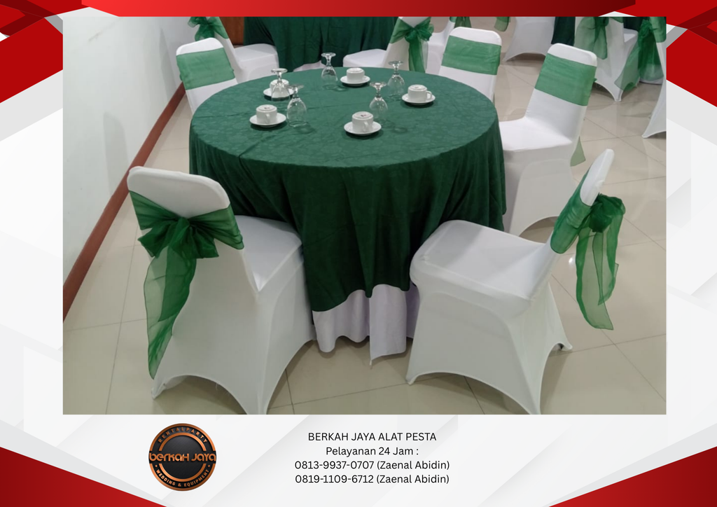 Rental Round Table Topping Hijau Jakarta Selatan 081399370707
