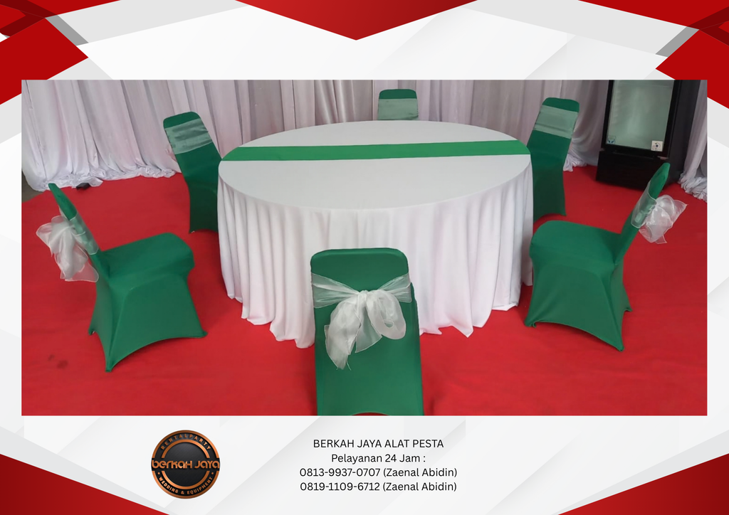 Sewa Kursi Event Cover Hijau New Product Jakarta Selatan 081399370707
