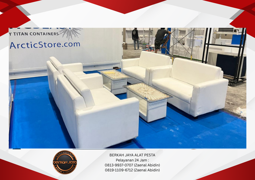 Sewa Sofa Double Seater Putih Tangerang Selatan 081399370707