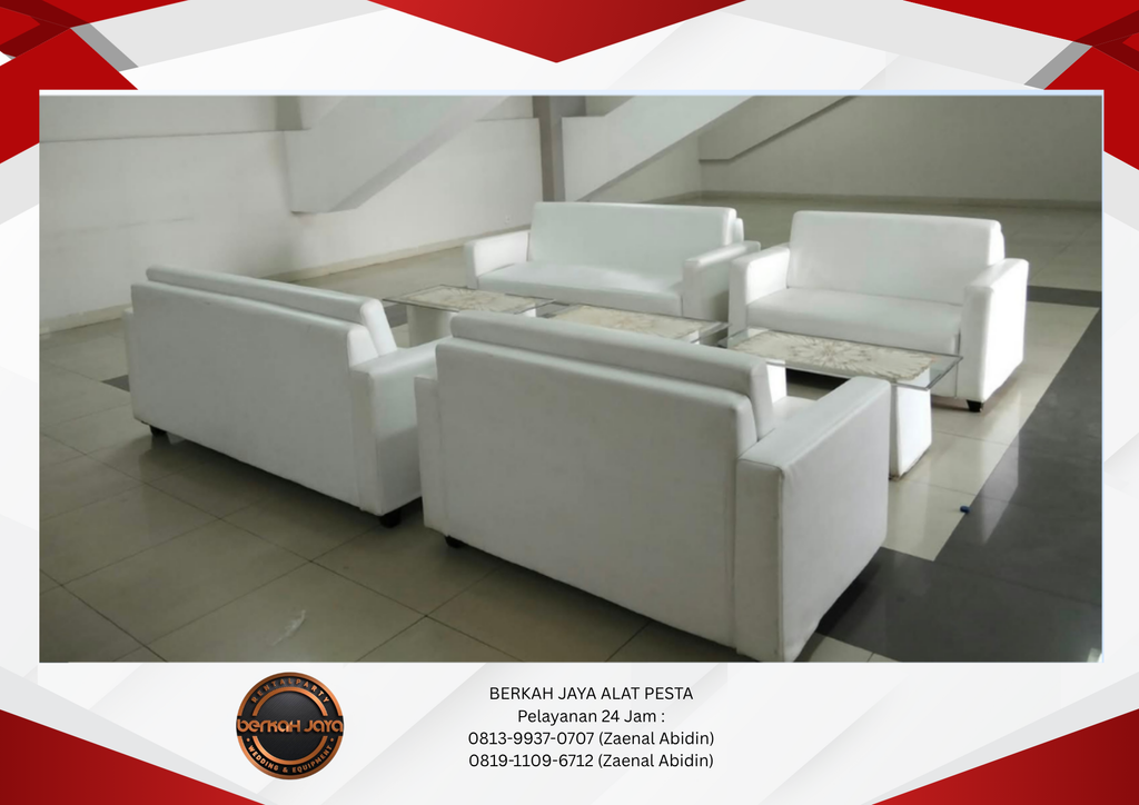 Sewa Sofa Double Seater Putih Tangerang Selatan 081399370707 