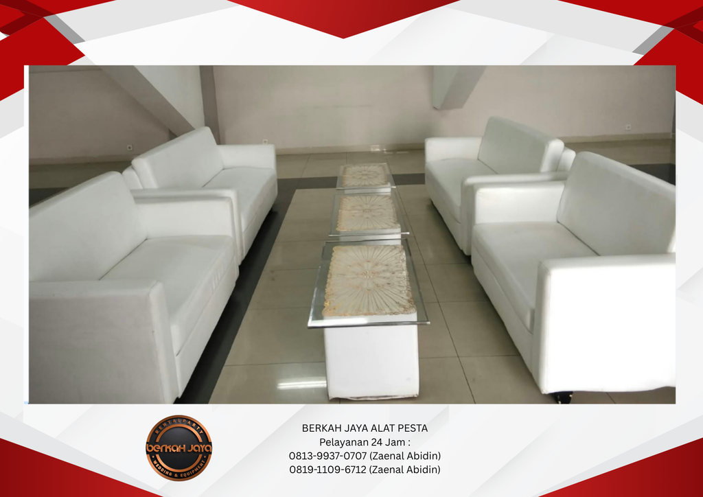 Sewa Sofa Double Seater Putih Tangerang Selatan 081399370707