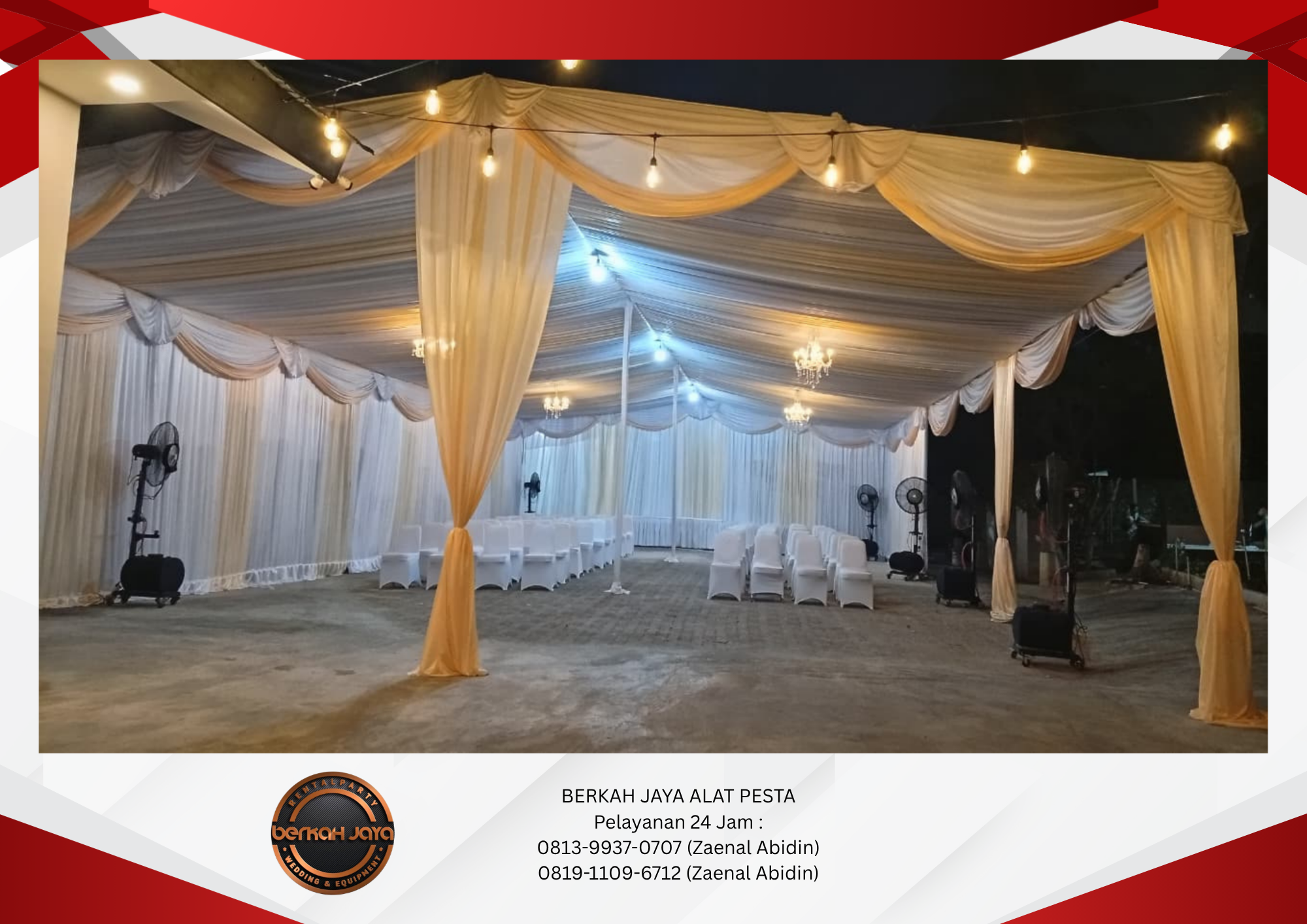 Sewa Tenda Konvensional Lengkap Meja Kursi Di Jakarta 081399370707